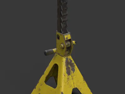 Car Easel Low-poly 3D model