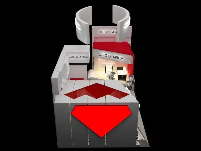 Booth Exhibition Stand a121 3D model