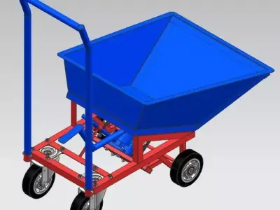 Hydraulic Wheelbarrow For Workshop 3D model