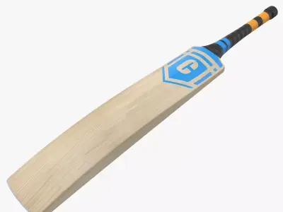 Cricket Bat Low-poly 3D model