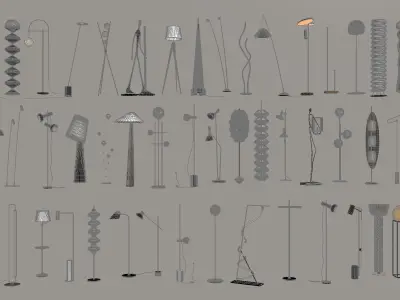 Modern Floor Lamp Collection 3D Models 3D model
