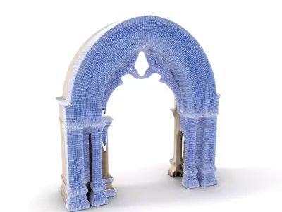 Ornate Stone Archway model pack Low-poly 3D model