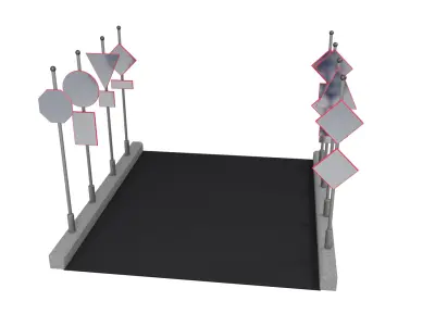 Road signs 3D model