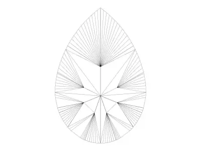 Pear Cut Gem 3D print model