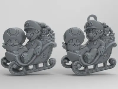 mario with gifts  3D print model