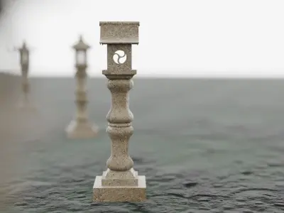 Japanese Stone Lantern 010 - Japan Collection 3D model