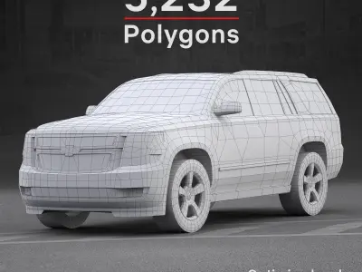 Chevrolet Tahoe 2015 Low-poly 3D model