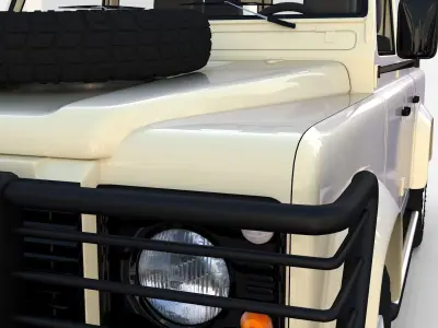  Land Rover Defender 110 Station Wagon w interior rev 3D model