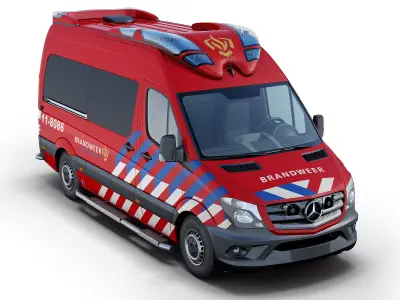 Mercedes-Benz Sprinter Dutch Fire-Brigade 3D model