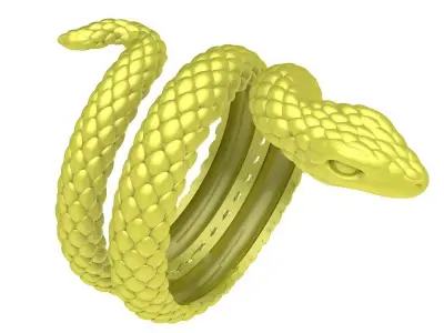 Coiled Snake Ring 3D Model for Jewelry Design 4060 3D print model