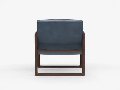 Elodie Armchair dakota sapphire Low-poly 3D model