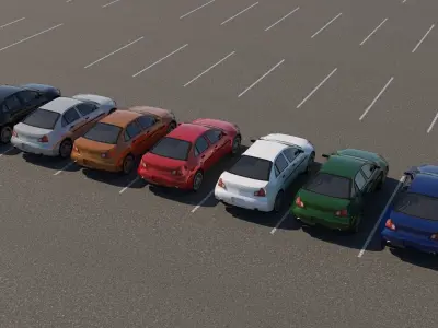 R3DP Low-Poly PBR American Cars - Chevy Malibu Low-poly 3D model