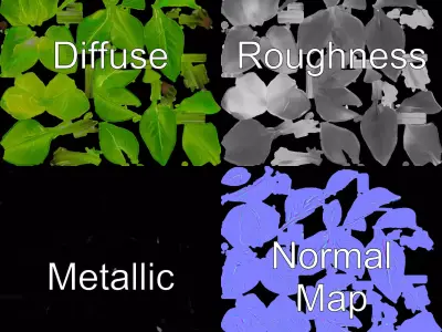 Lush Green Foliage model pack Low-poly 3D model