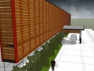 Renovation Facade on old building 3D model