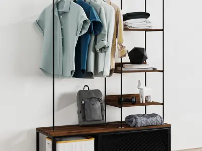 Hallway Hanger REBEL on wheels loft 3D model