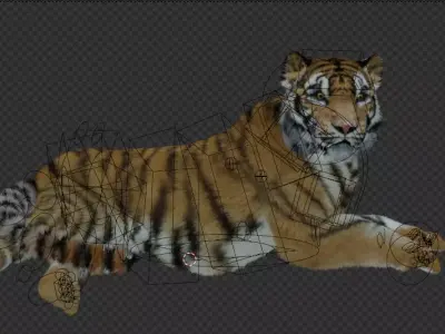 Tiger  Low-poly 3D model