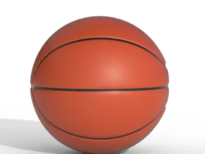 Basketball Ball Low-poly 3D model 5