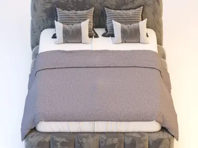 modern cube bed001 3D model