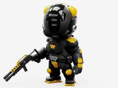 TROOPER ALIENWARE v-c Rigged for Unreal Engine - Unity - MIXAMO 3D model