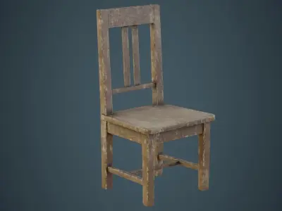 Kitchen Chair 4B Low-poly 3D model