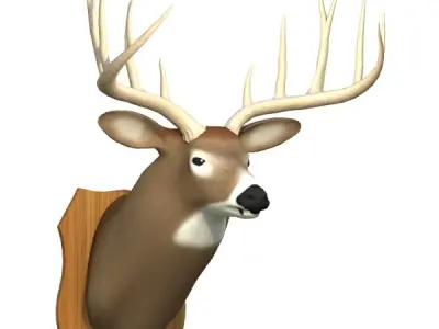 Mounted Deer Trophy 3D model