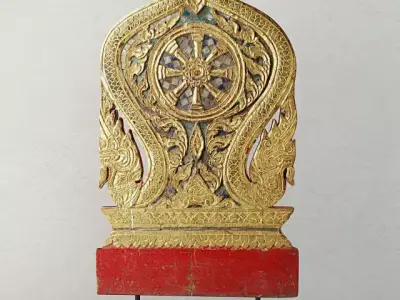 19th Century Thai Wood Carving 3D model