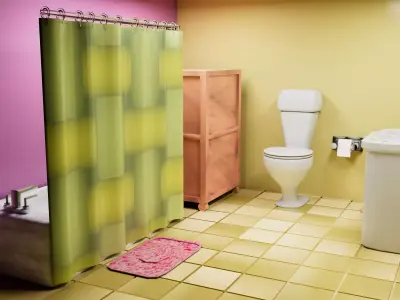 Bathroom model with texture 3D model