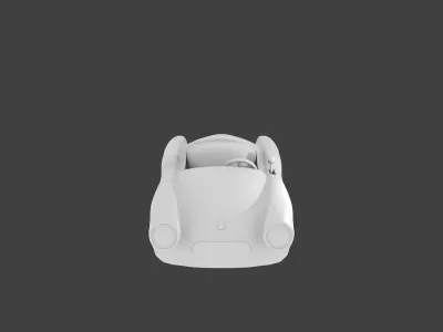 Lowpoly Wind-Up Car-Toy Low-poly 3D model
