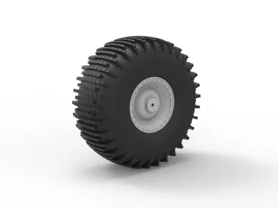 Offroad wheel 38 Scale 1 to 20 3D print model