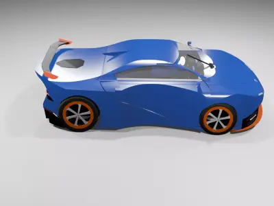 Carbon Spoiler  Low-poly 3D model