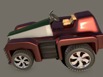 Car For Video Games  Eight Low-poly 3D model