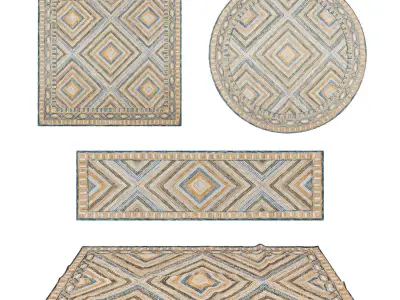 4 in 1 Rug Collection No 28 Low-poly 3D model