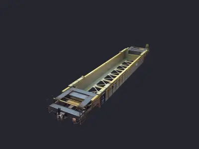 Flat Car Low-poly 3D model