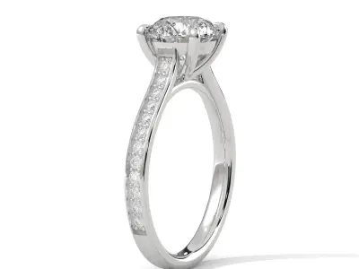 solitaire ring with detail images and 360 render videos 97 3D print model