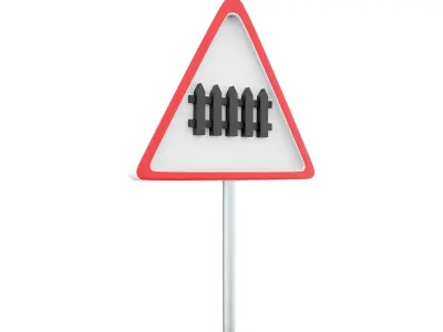  3d icon No Entry for Vehicular Traffic 3D model