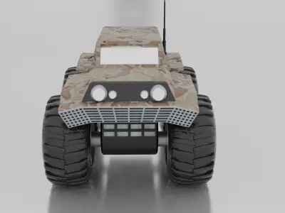 Monster Car Low-poly 3D model