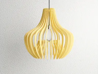 Parametric Design Chandelier Sandra Lamp CNC files dxf download 3D model