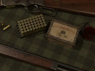 Winchester 1873 Asset - PBR Low Poly Low-poly 3D model