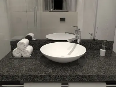 Hotel Bathroom 3D model