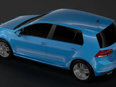 Volkswagen Golf 7 TDI 5D 2016 3D model