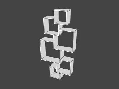 Wall Shelves Low-poly 3D model purchase