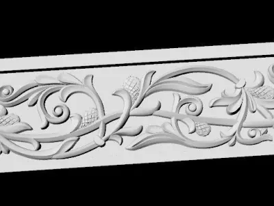 Central decor ornament for furniture 3D model 791