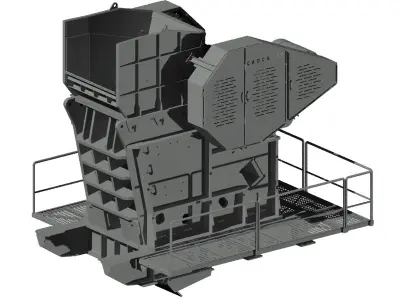 Realistic Jaw Crusher Full-Scale 3D Model   3D model