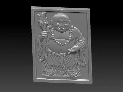 1 Buddha Maitreya CNC Relief Model 3D print model