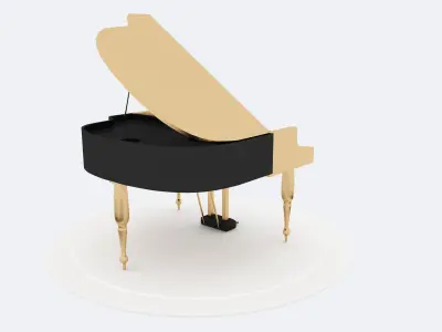 luxury piano music 3D model