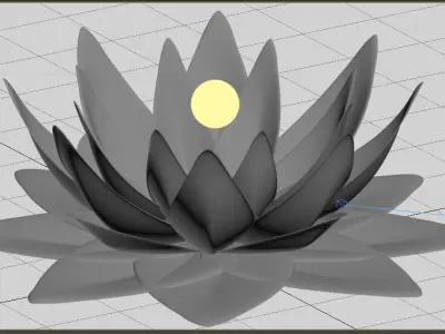 Glowing Lotus 3D model