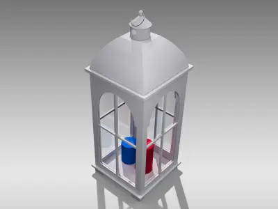 Wood Lantern 02 Low-poly 3D model