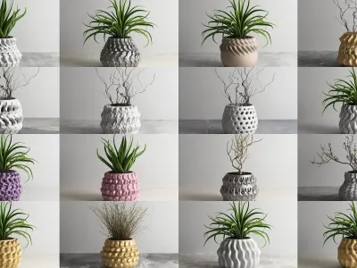 73 vase pot 3d print model huge pack 3D Model Collection