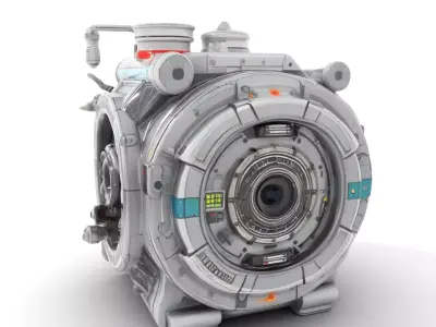 Futuristic Engine Core model pack Low-poly 3D model