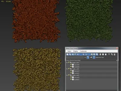 Maple wall 3 items 3D model